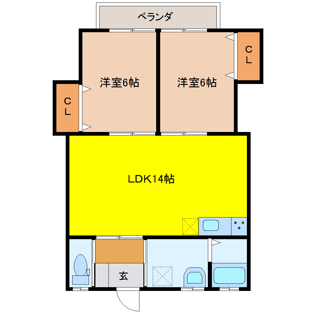 ラ・メゾン中原 102 2LDK