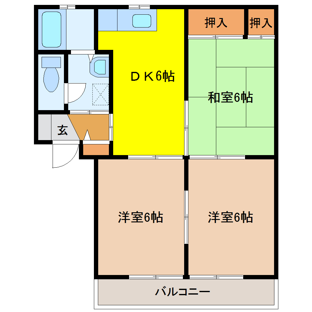 ディアス日野 202 3DK