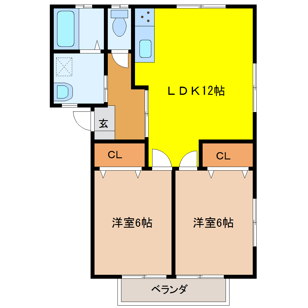 ラ・メゾン白岳　102　2LDK
