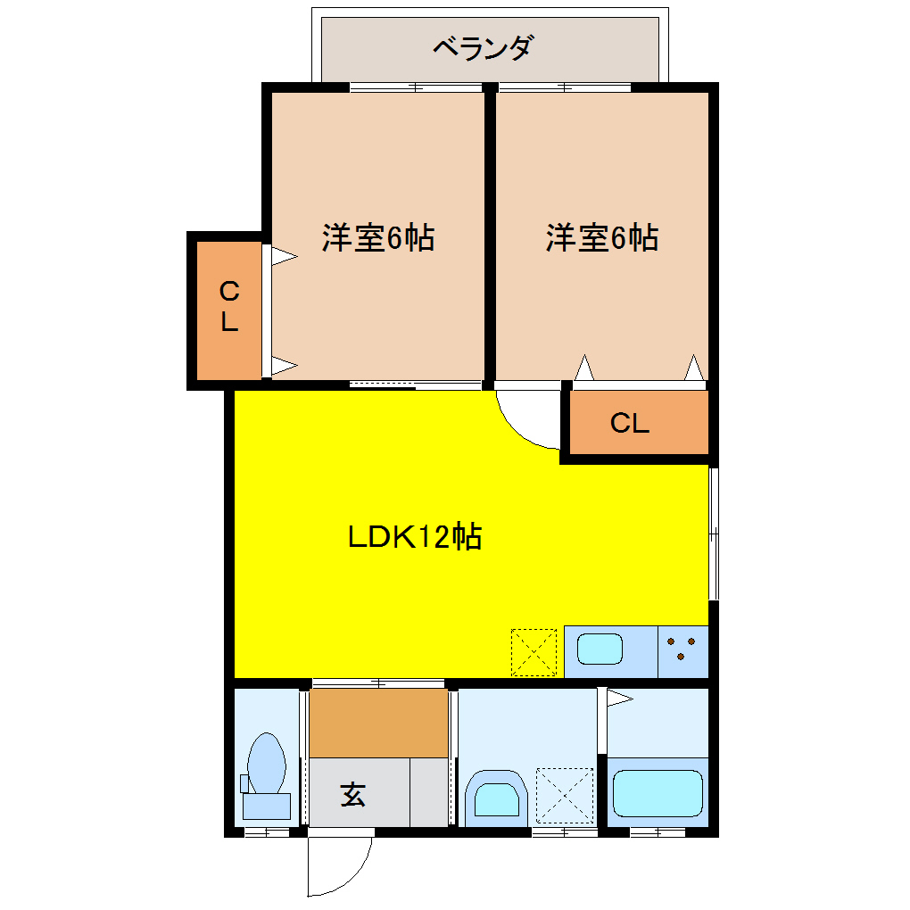 ラ・メゾン中原　103　2LDK