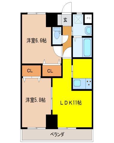 GLOIRE 402号室 2LDK