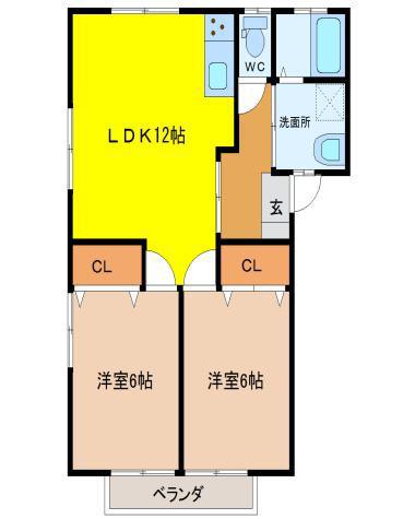 ラ・メゾン花高 102号室 2LDK