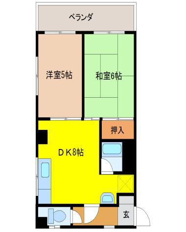 マンション秋桜 302号室 2DK