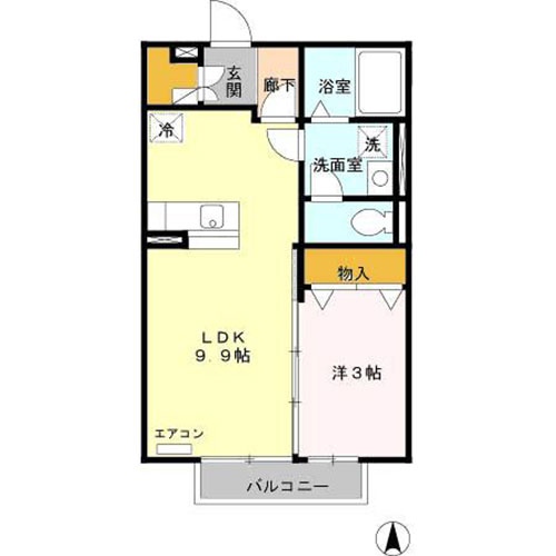 アンソレイエ 202 1LDK