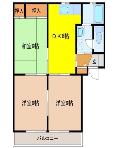 ディアス日野 3DK 201号室