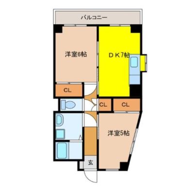 クローバー藤原 301 2DK