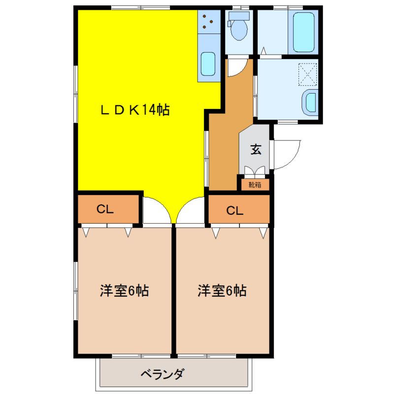 ラ・メゾン中里B 101 2LDK
