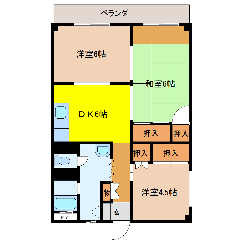 相川ハイツ 301 3DK