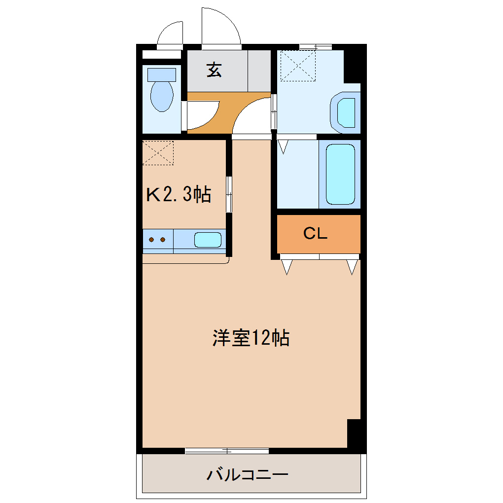 GLOIRE 202号室 1K