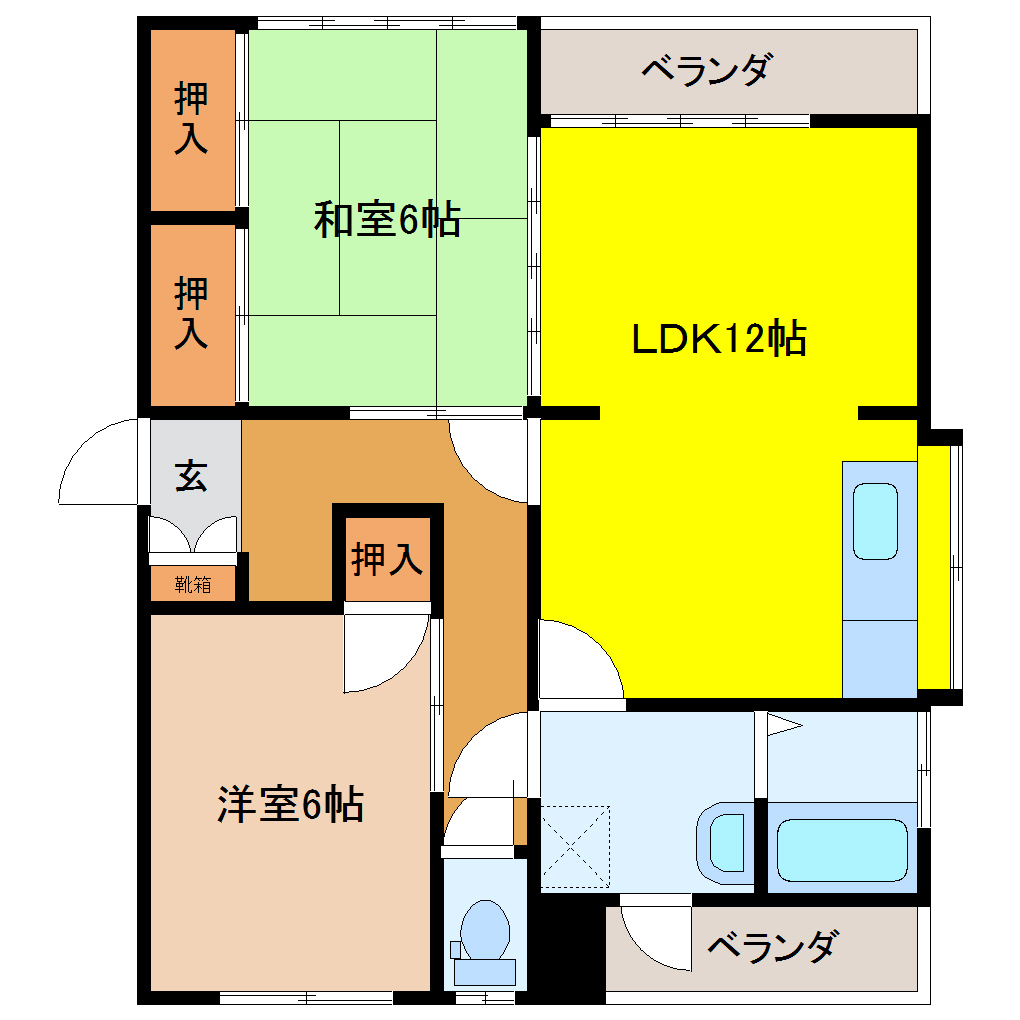 松山マンション 201 2LDK