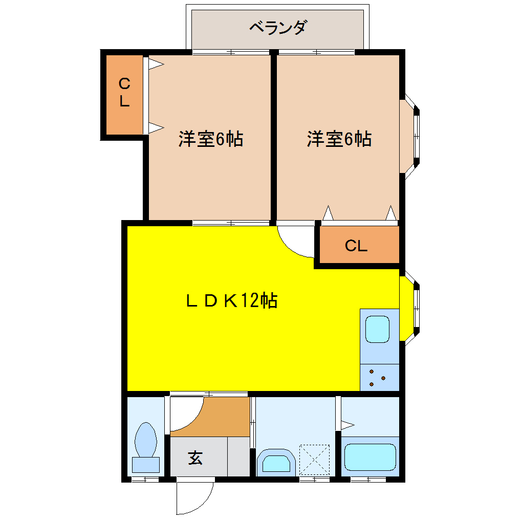 ラ・メゾン山口Ⅴ 202 2LDK