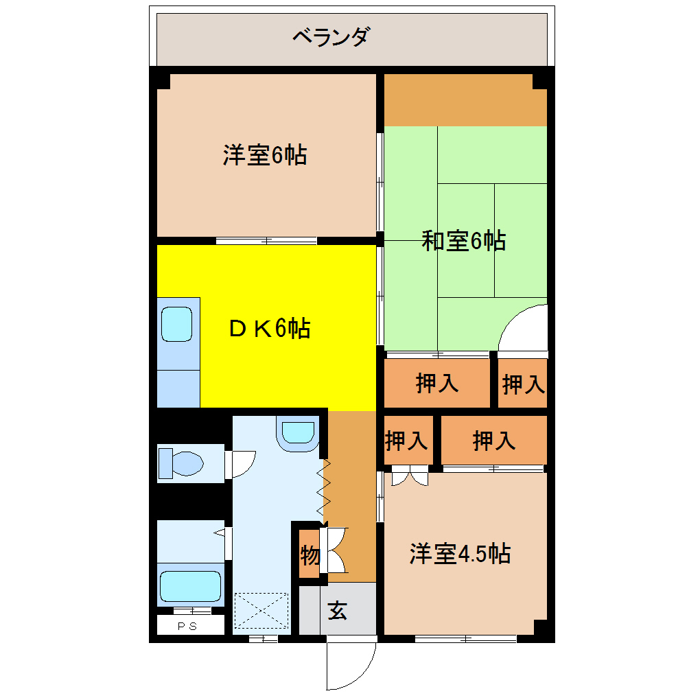 相川ハイツ 301 3DK