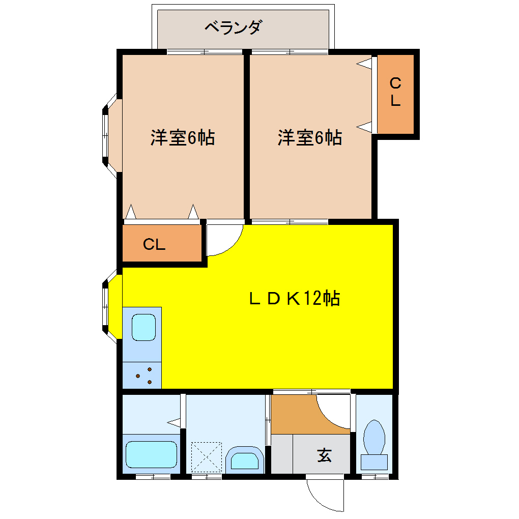 ラ・メゾン山口Ⅴ　101　2LDK