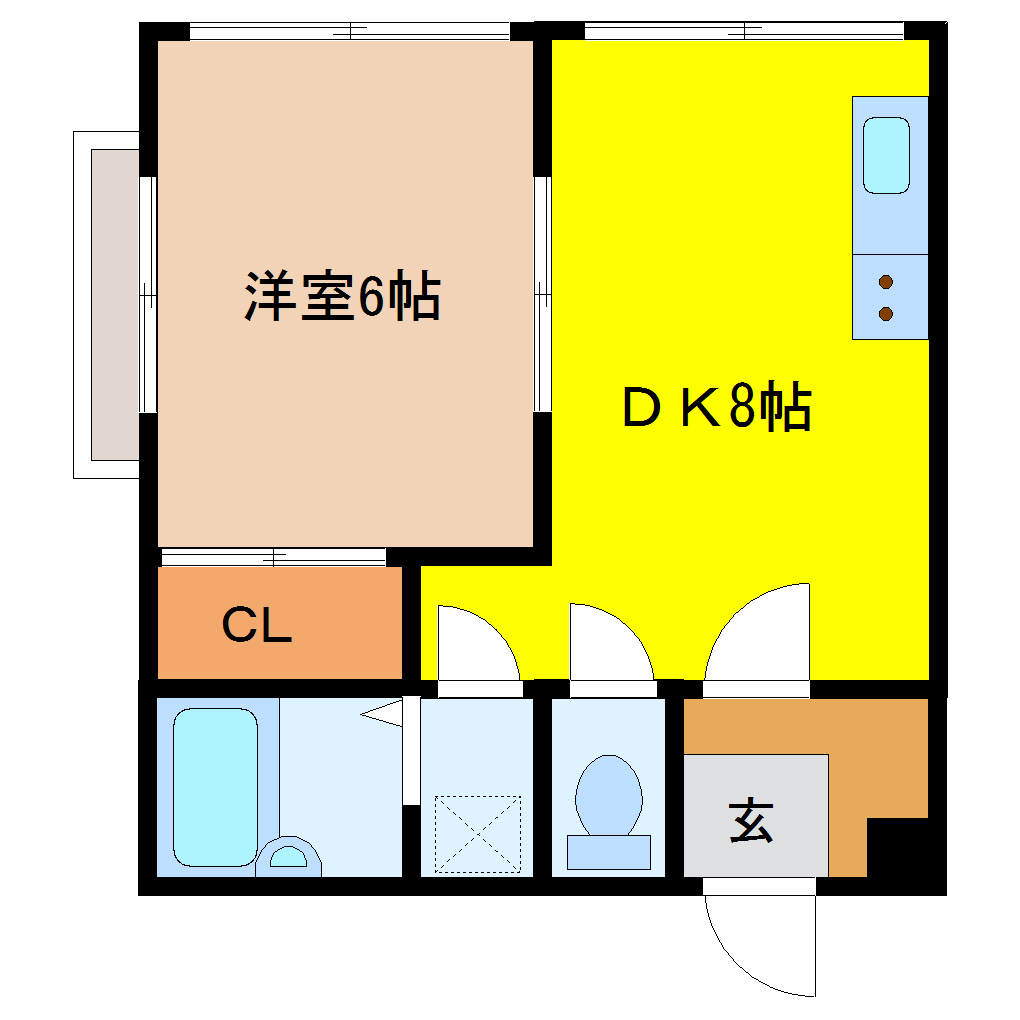 平和実業ビル 302 1DK