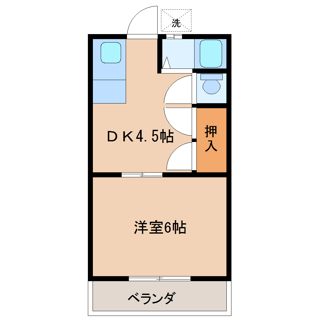 リゾートインパステル 505 1DK