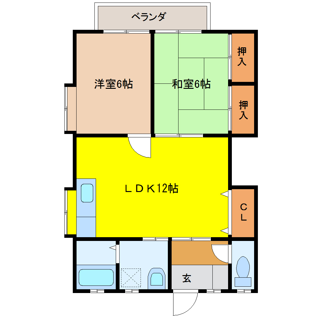 ラ・メゾン山口Ⅱ 101 2LDK