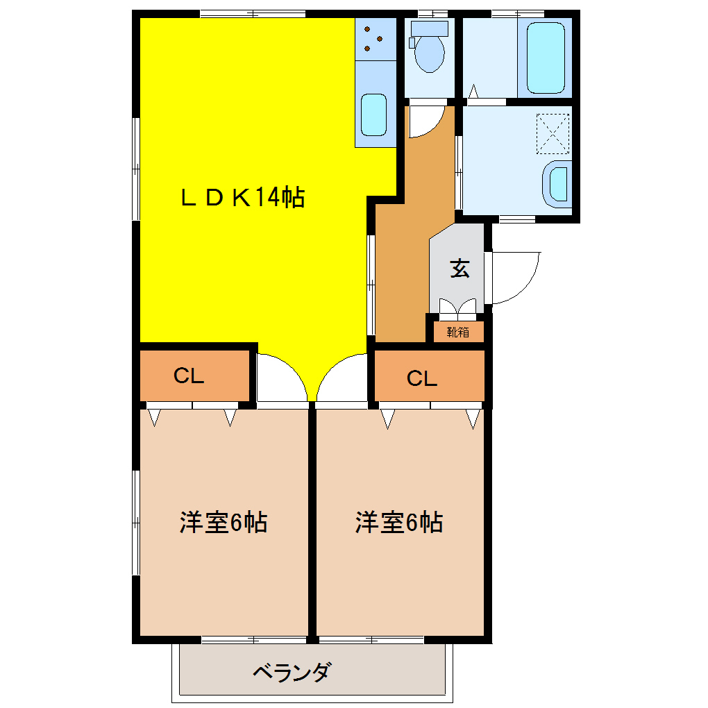 ラ・メゾン中里 A102 2LDK