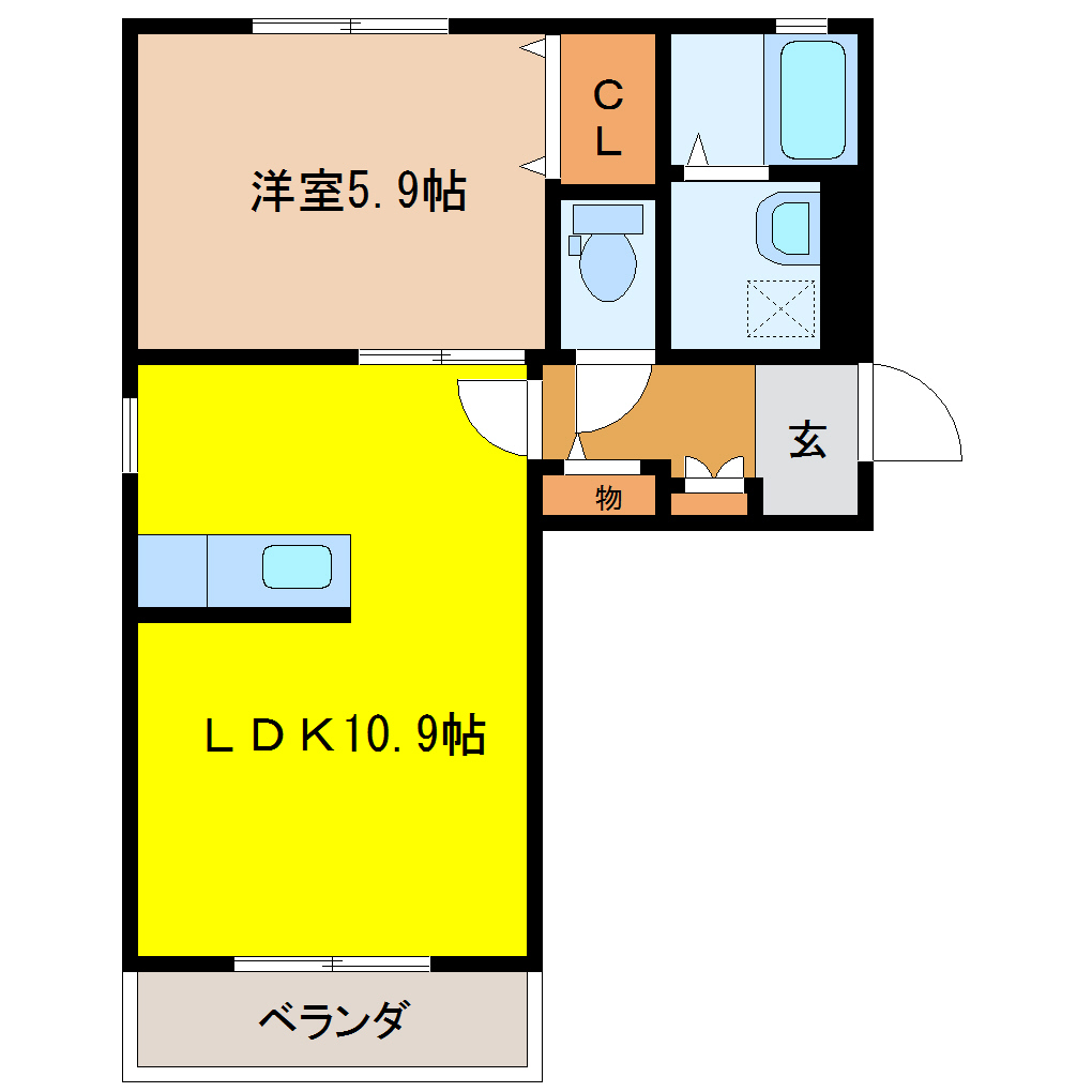 ディアス小舟 A203 1LDK