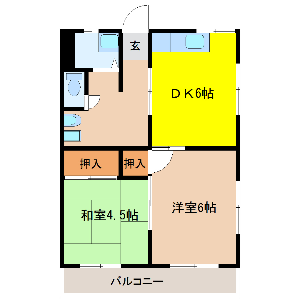 Luna Tenjin 202 2DK