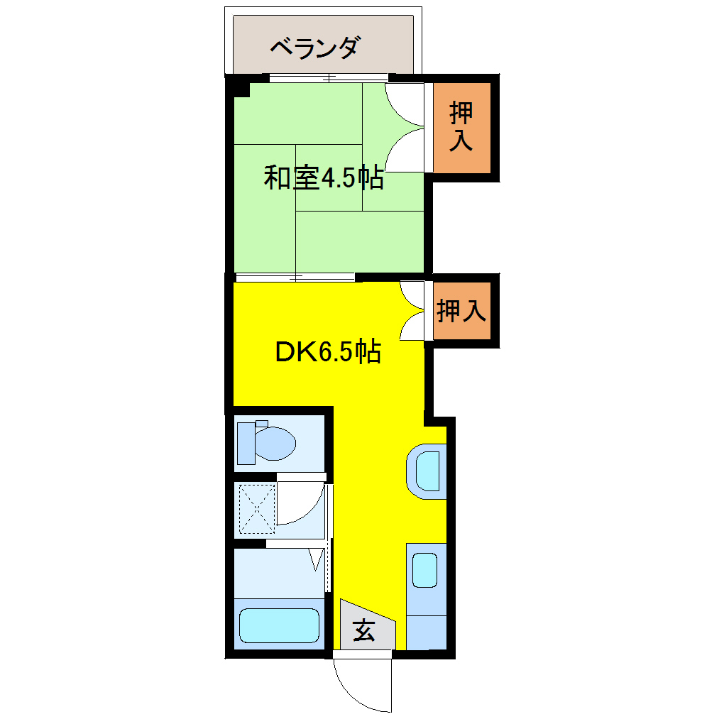 鴨川ハイツ 202 1DK