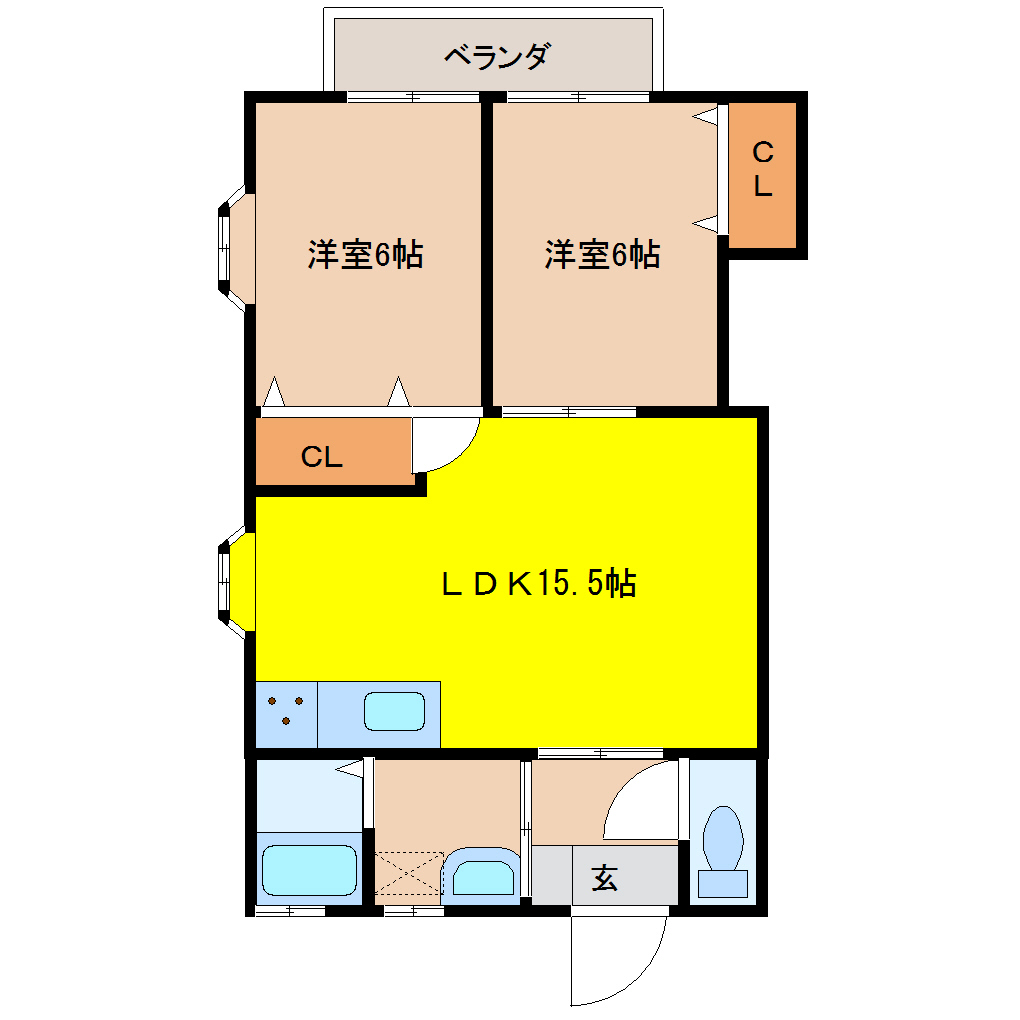 ラ・メゾン山口Ⅵ 101 2LDK