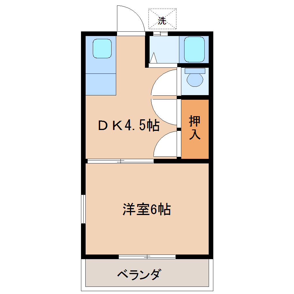 リゾートインパステル 401 1DK