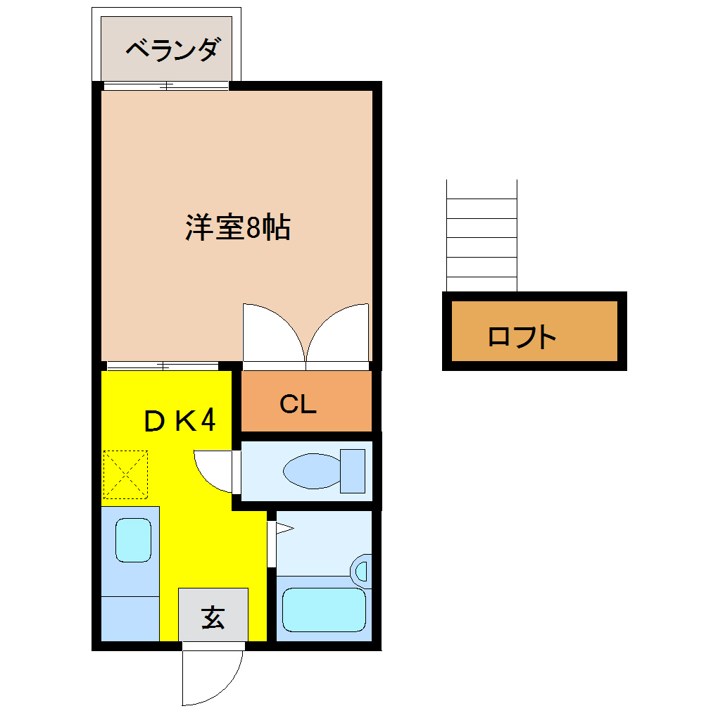 サンハイツ 201 1DK