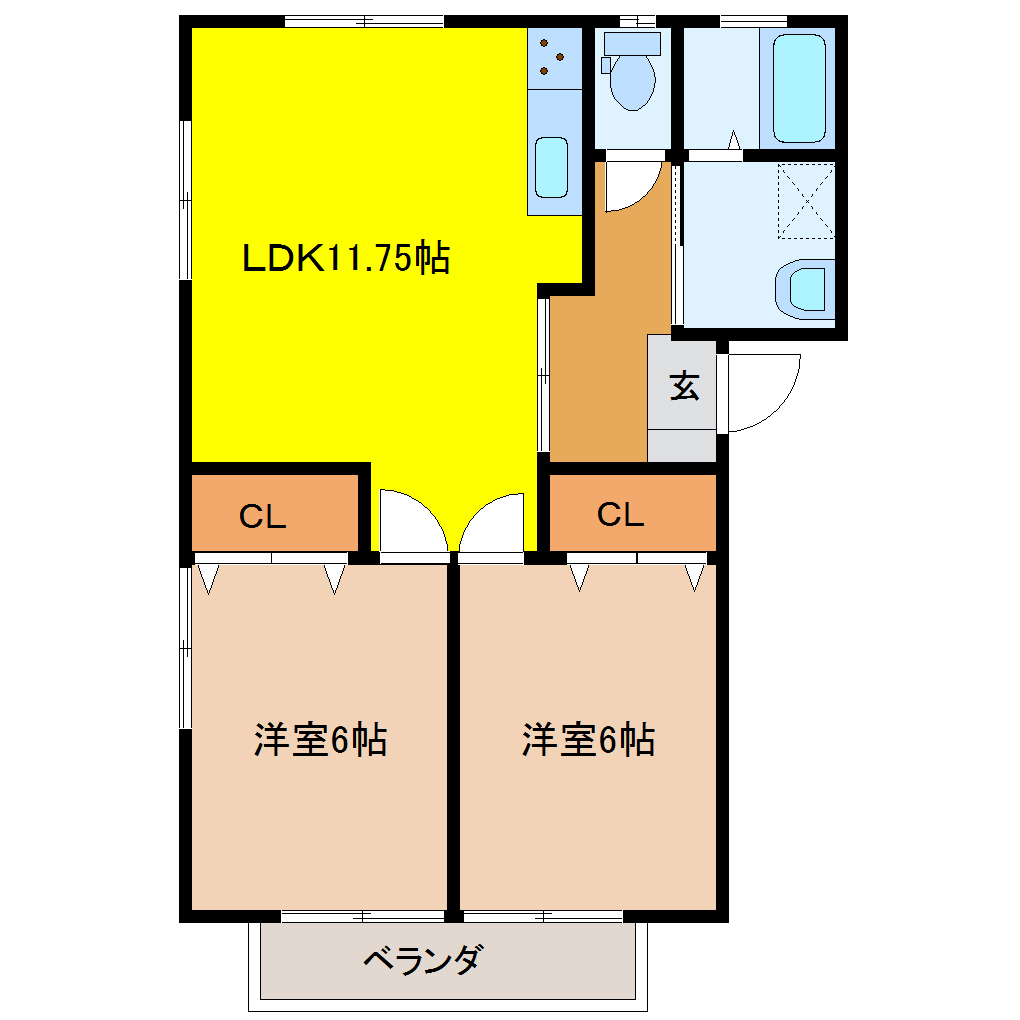 ラ・メゾン黒髪Ⅲ　101　2LDK