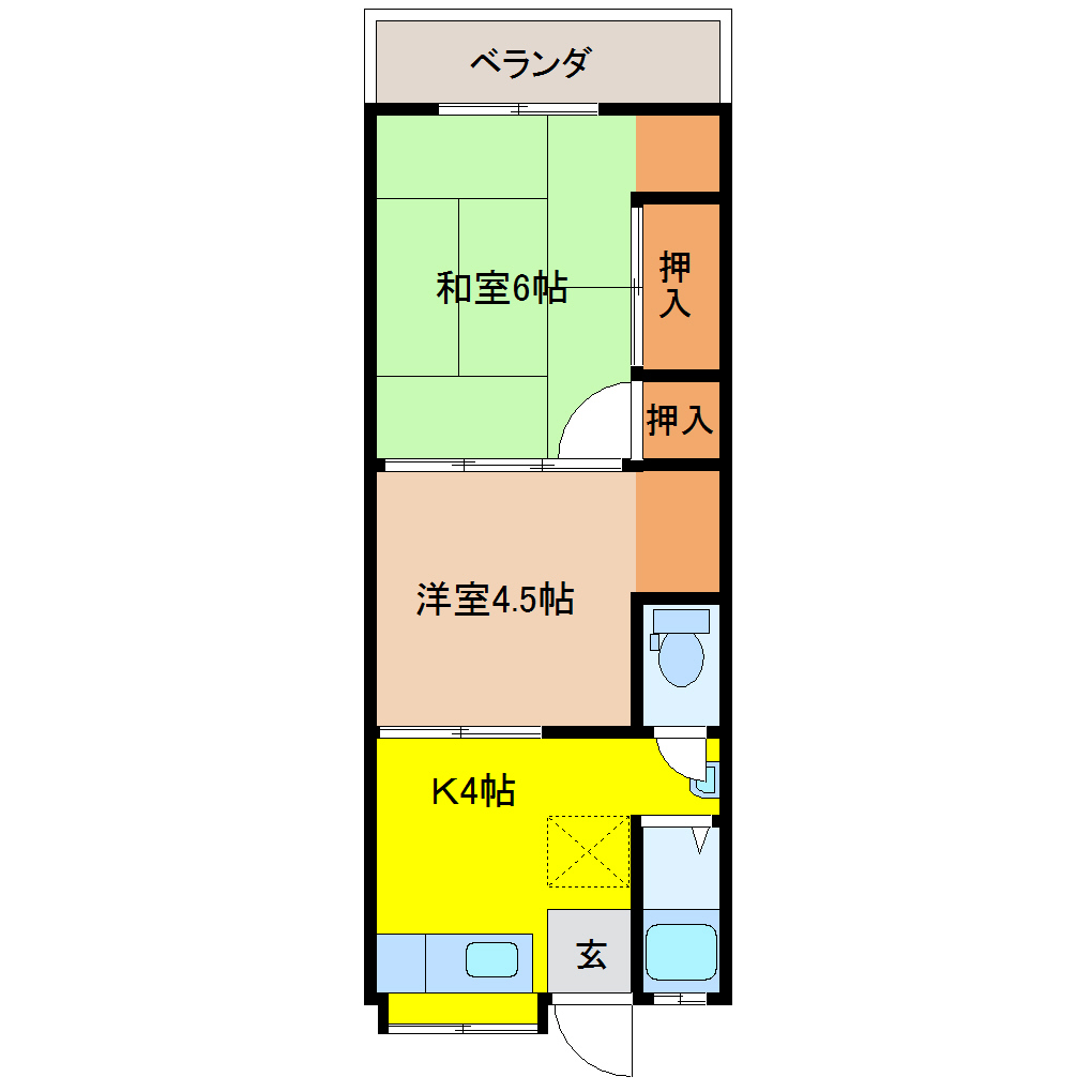 松永アパート 202 2K