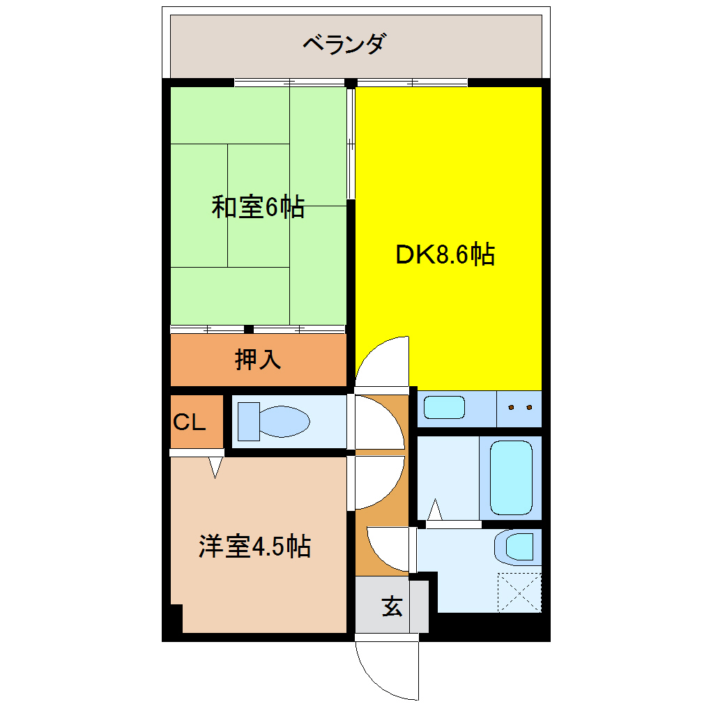 ウィンディー広田Ⅱ 202 2DK