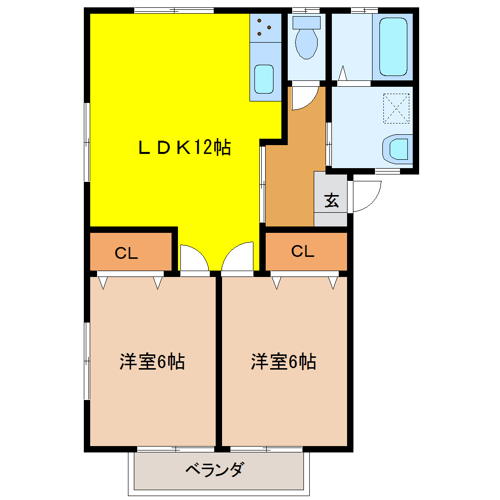 ラ・メゾン崎岡 101 2LDK