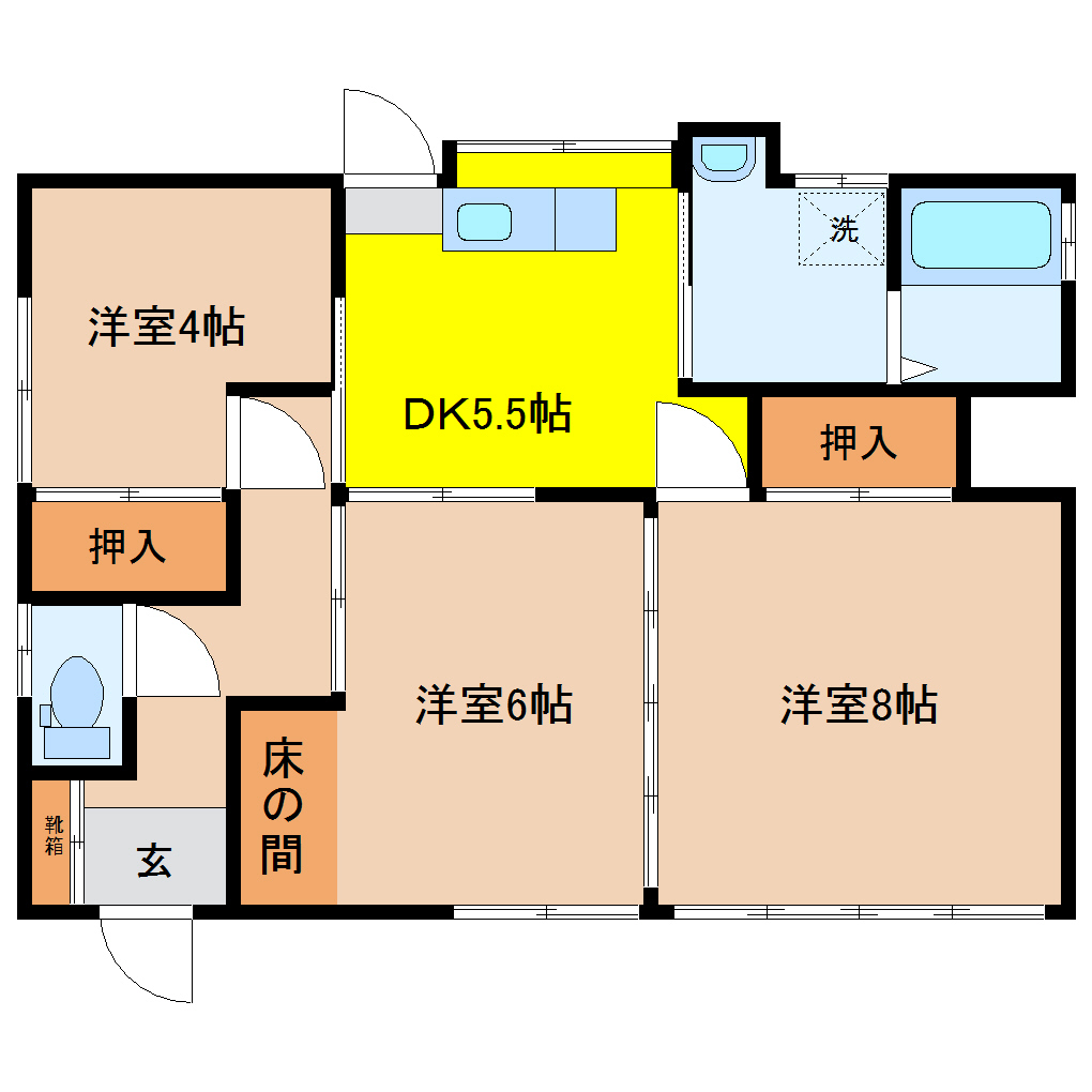 宮崎貸家 3DK