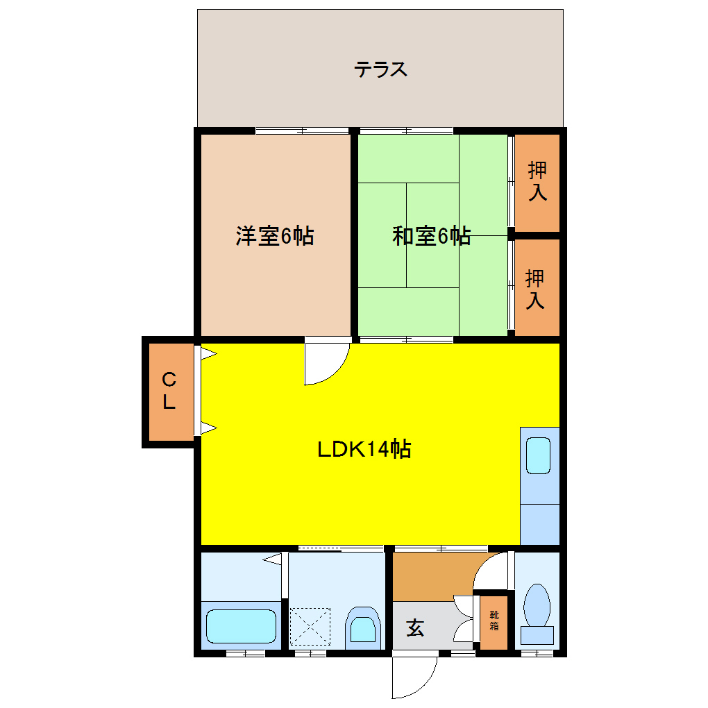 ラ・メゾン山口Ⅱ 202 2LDK