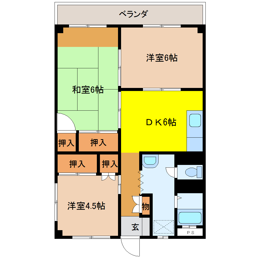相川ハイツ 303 3DK