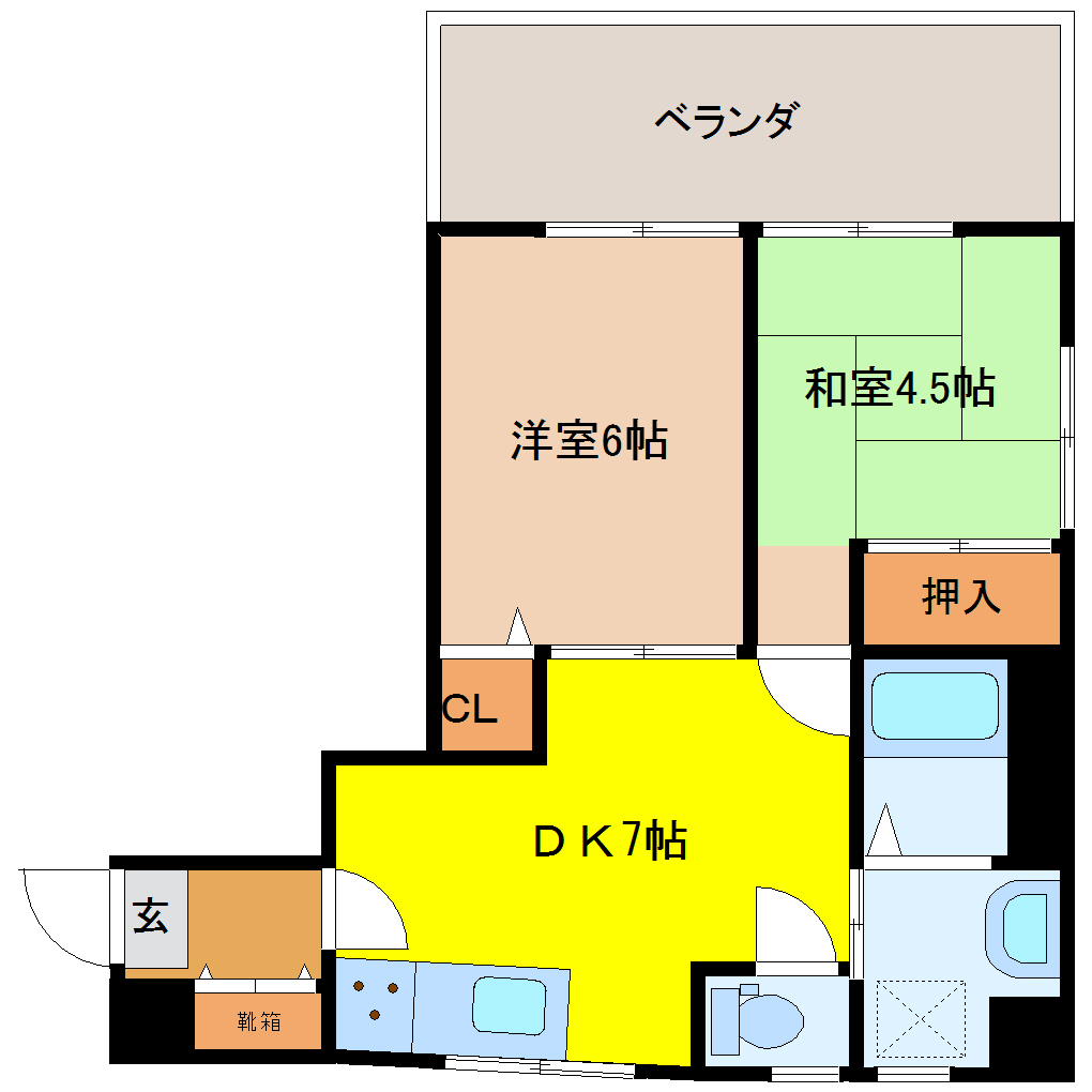 ハートフル古賀 405 2DK