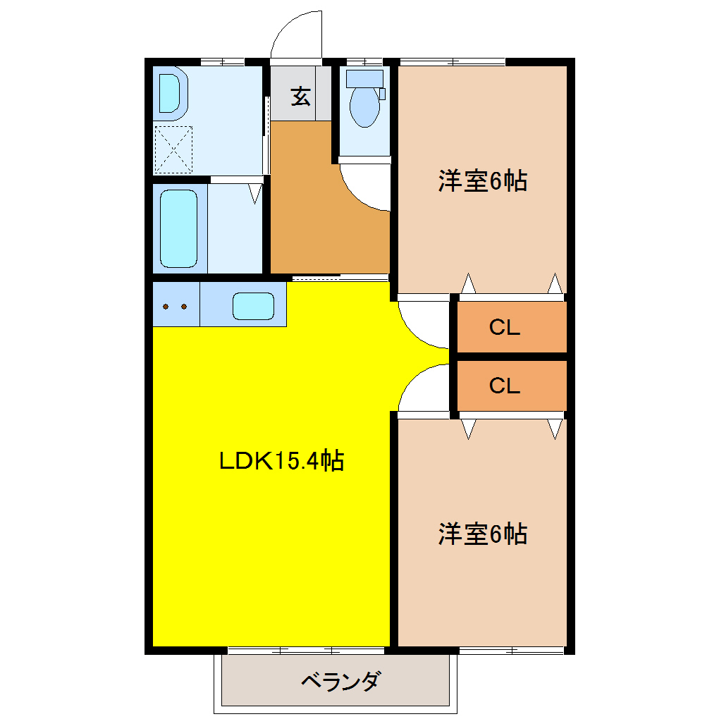ラ・メゾン横尾　203　2LDK