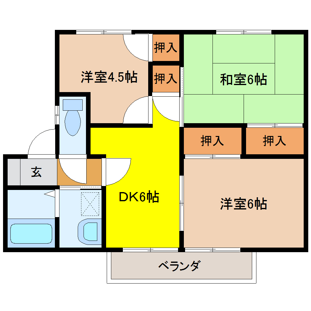 フレグランス矢峰 B201 3DK