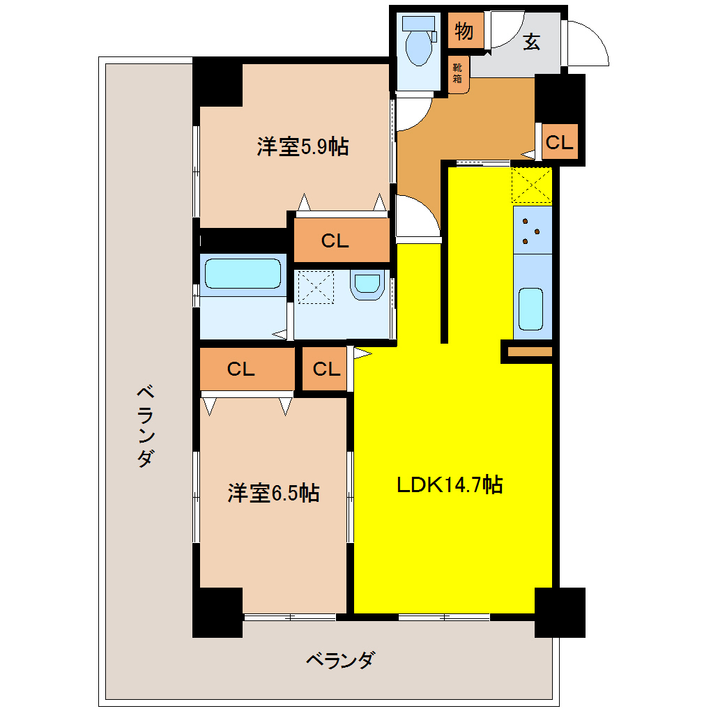 ルメルシエ　206　2LDK